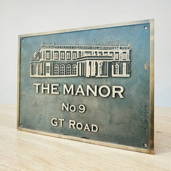 Plaque de plaque de mariage en laiton BWP131