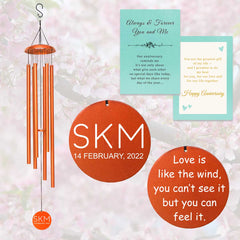 Personalized Valentine's Day Wind Chime for Couples WCP016