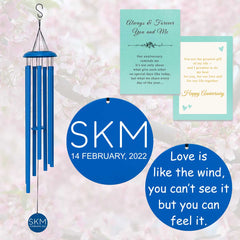 Personalized Valentine's Day Wind Chime for Couples WCP016