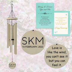 Personalized Valentine's Day Wind Chime for Couples WCP016