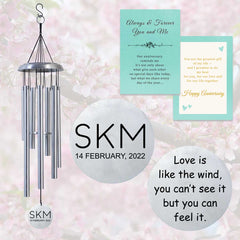 Personalized Valentine's Day Wind Chime for Couples WCP016