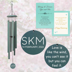 Personalized Valentine's Day Wind Chime for Couples WCP016