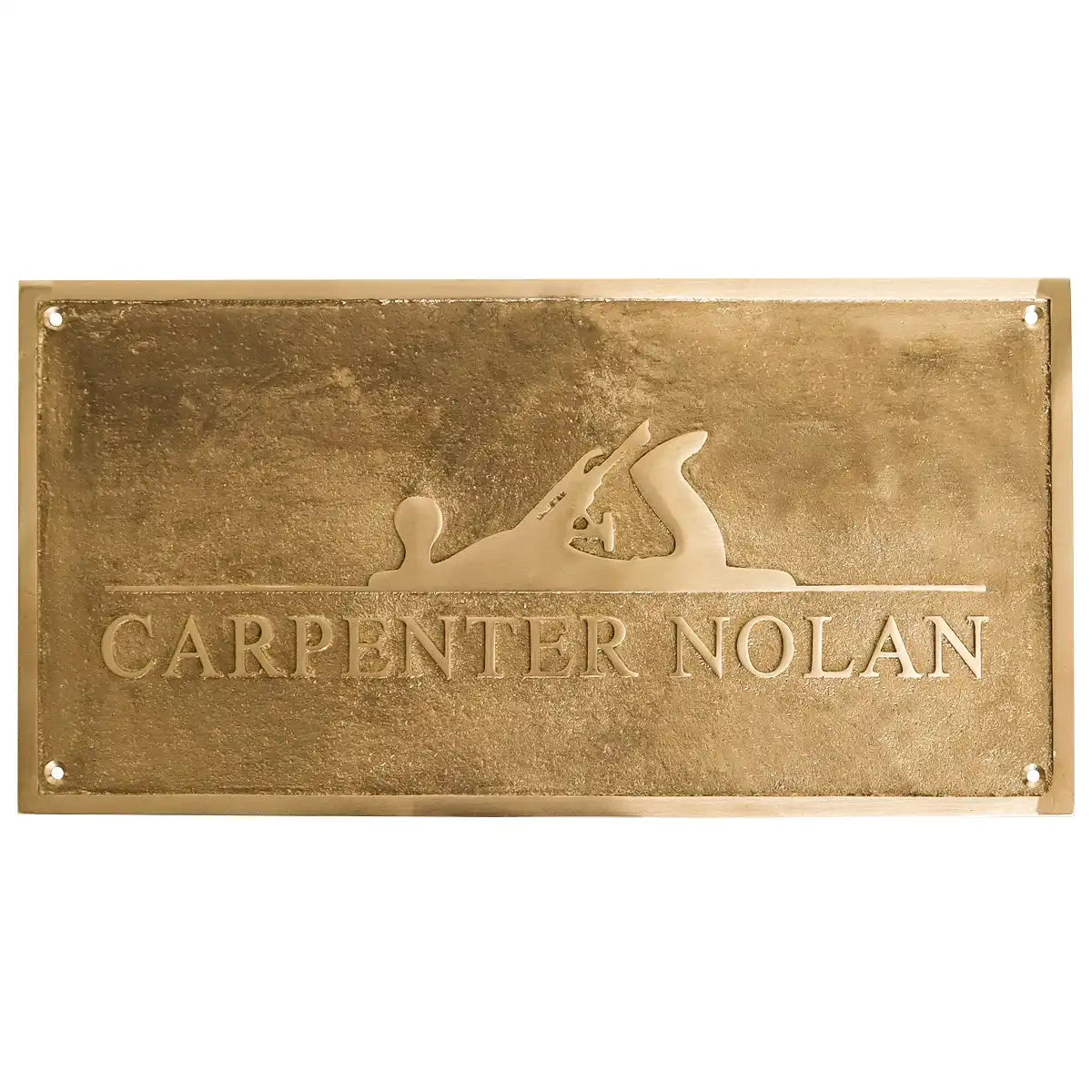 Brass finish custom engraved plaque