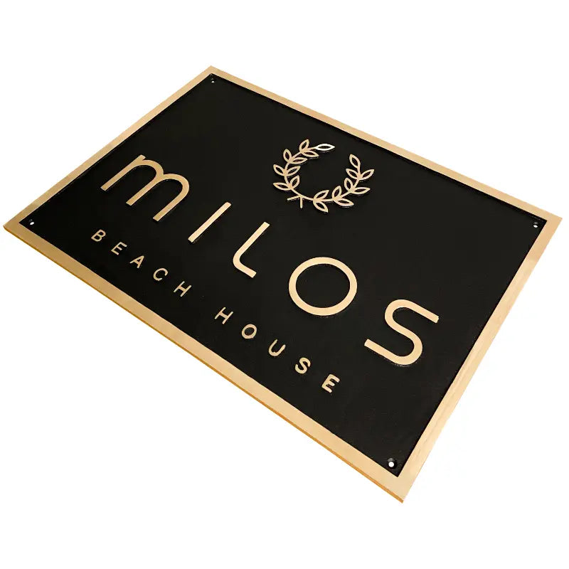 Solid brass address plate
