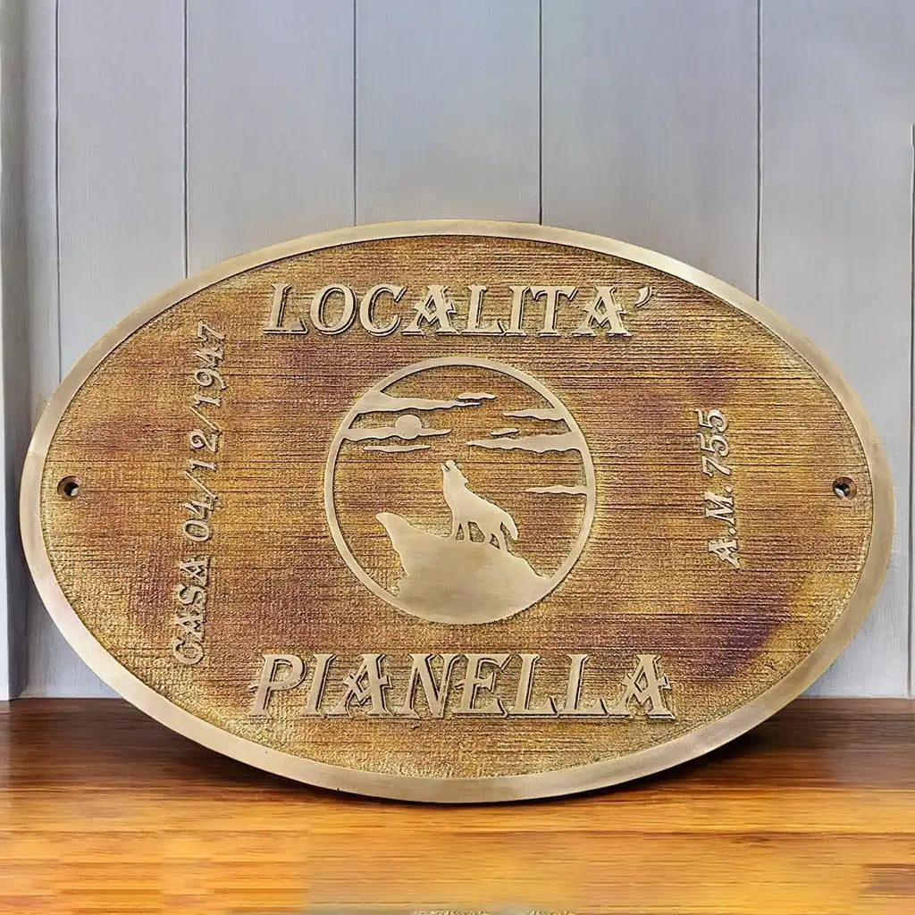 Custom bronze sign for building | 
Bronze plaque exterior signage