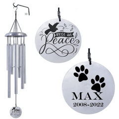 Campana de viento conmemorativa para mascotas PMWC017