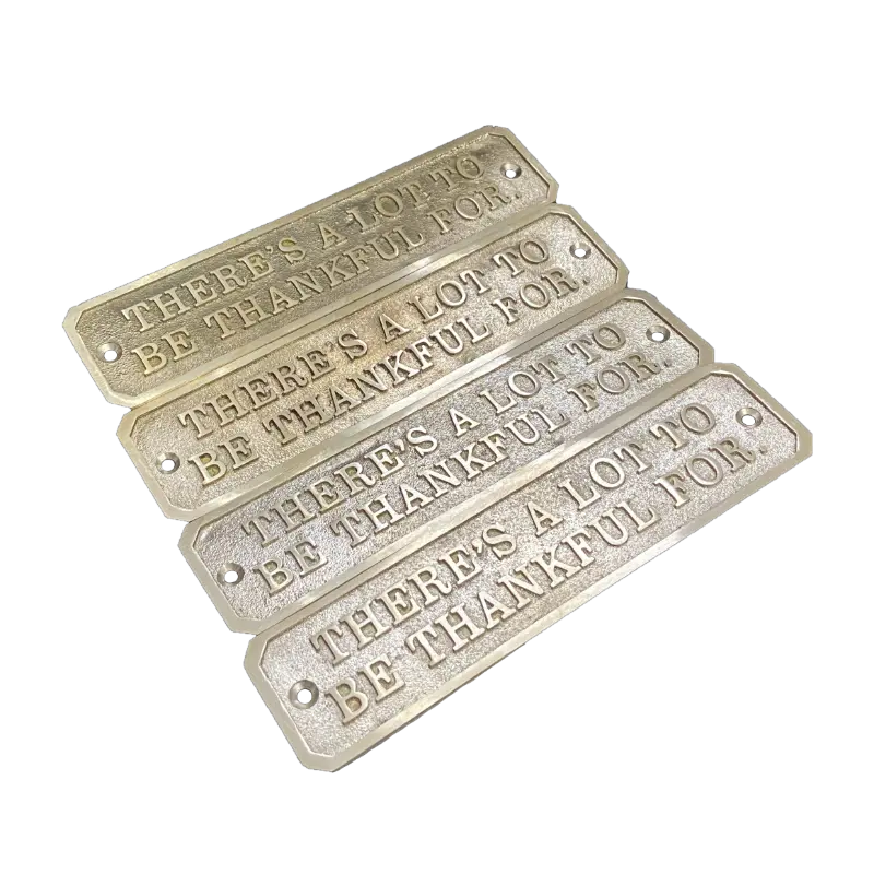 Engraved Brass Name Sign | Personalized Desk Brass Nameplate