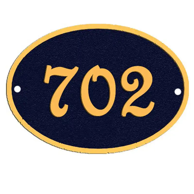 Oval Brass Home Address Sign