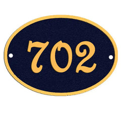 Oval Brass Home Address Sign