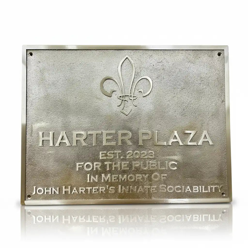 Antique brass address plaque custom text | Custom engraved brass street address sign