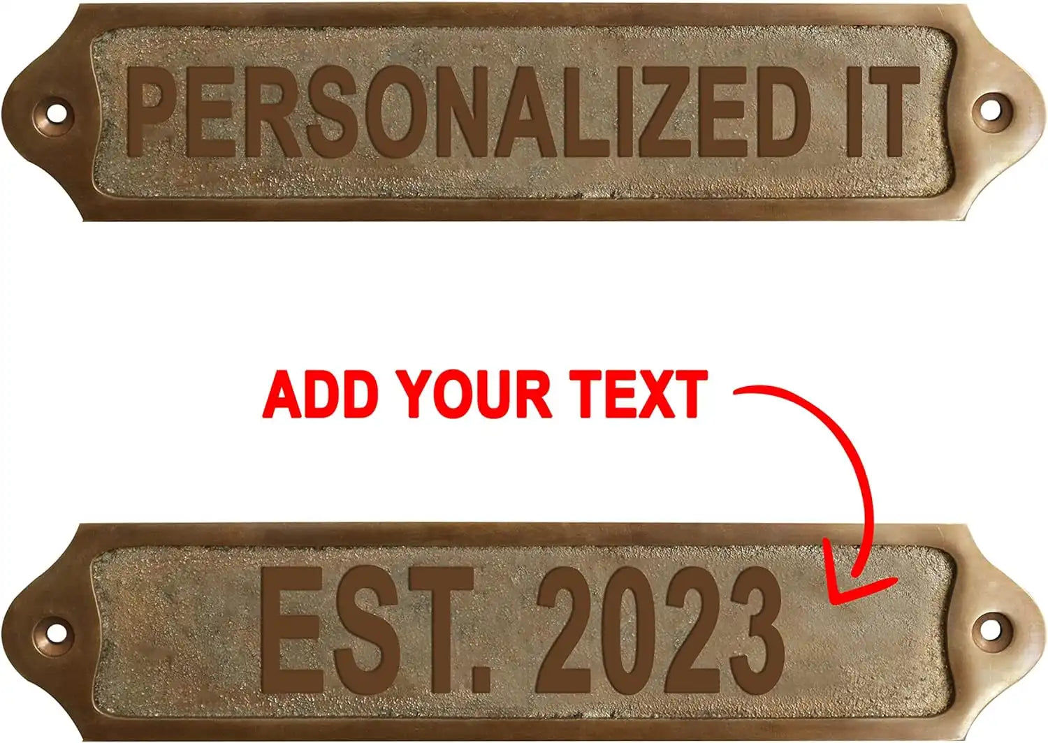 Premium Brass Door Plaque in Two Finishes