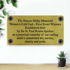 Custom Engraved Brass Sign for Home or Office