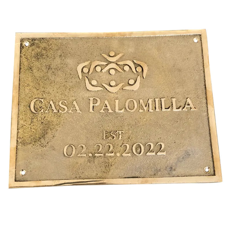 premium brass house address plaque