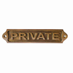 Private Brass Door Sign