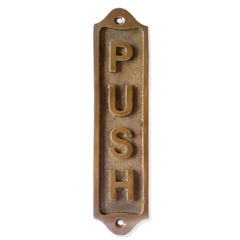 Push Brass Plaque 22*5 PBP012
