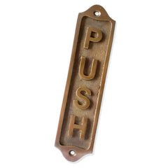 Push Brass Plaque 22*5 PBP012