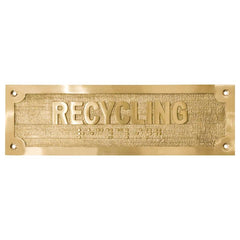 Recycling Brass Plaque Plate RBP138