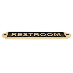 Restroom Brass Plaque 22*5 RBP09