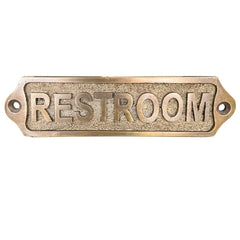 Restroom Brass Plaques 22x5 cm