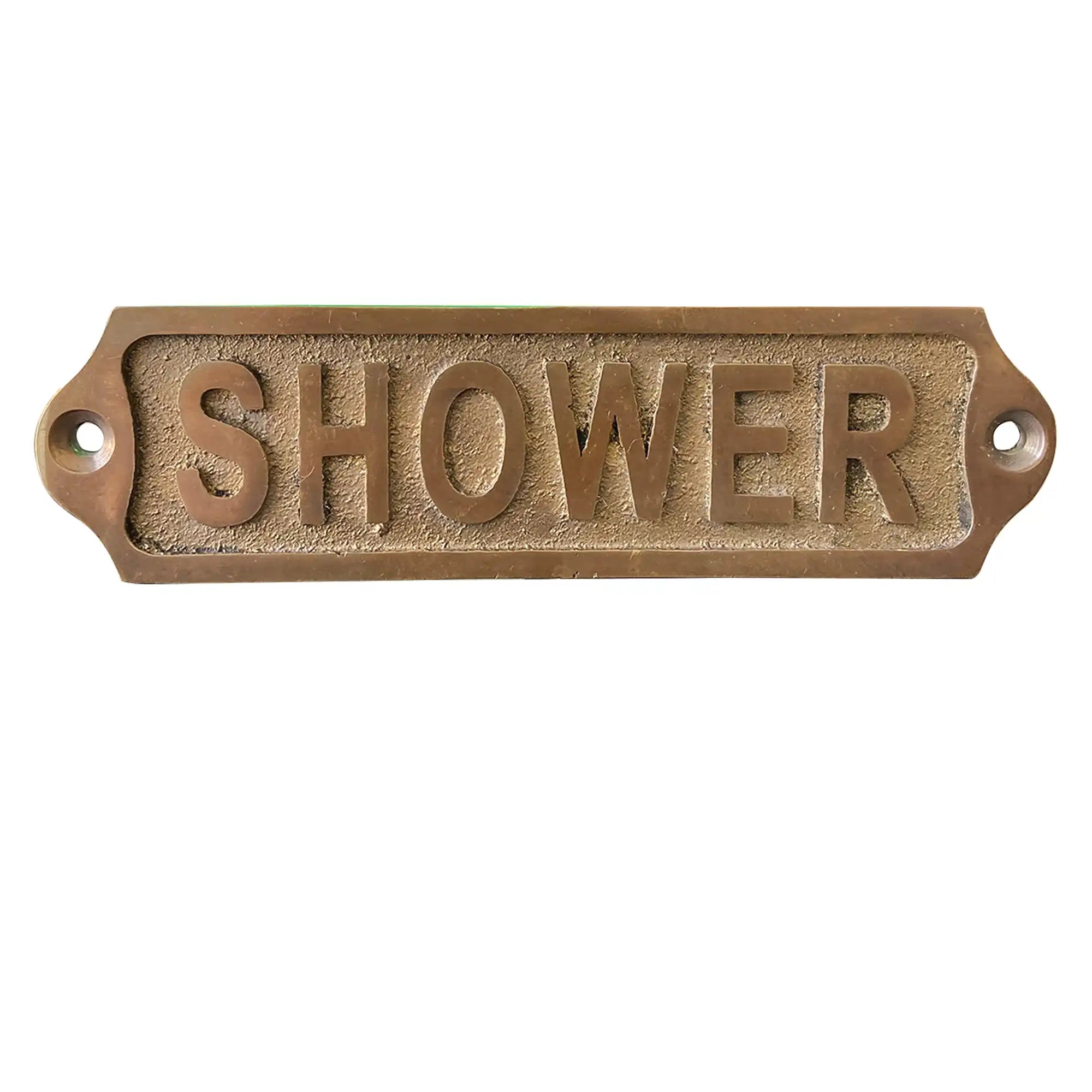 Shower Brass Door Sign