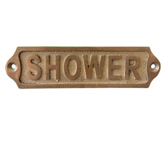 Shower Brass Door Sign