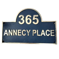 Modern Black Brass Address Sign for Home
