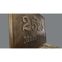 Engraved Brass Number Sign – Custom Home Address Plate