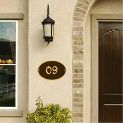 Custom Brass House Number Plaque for Door