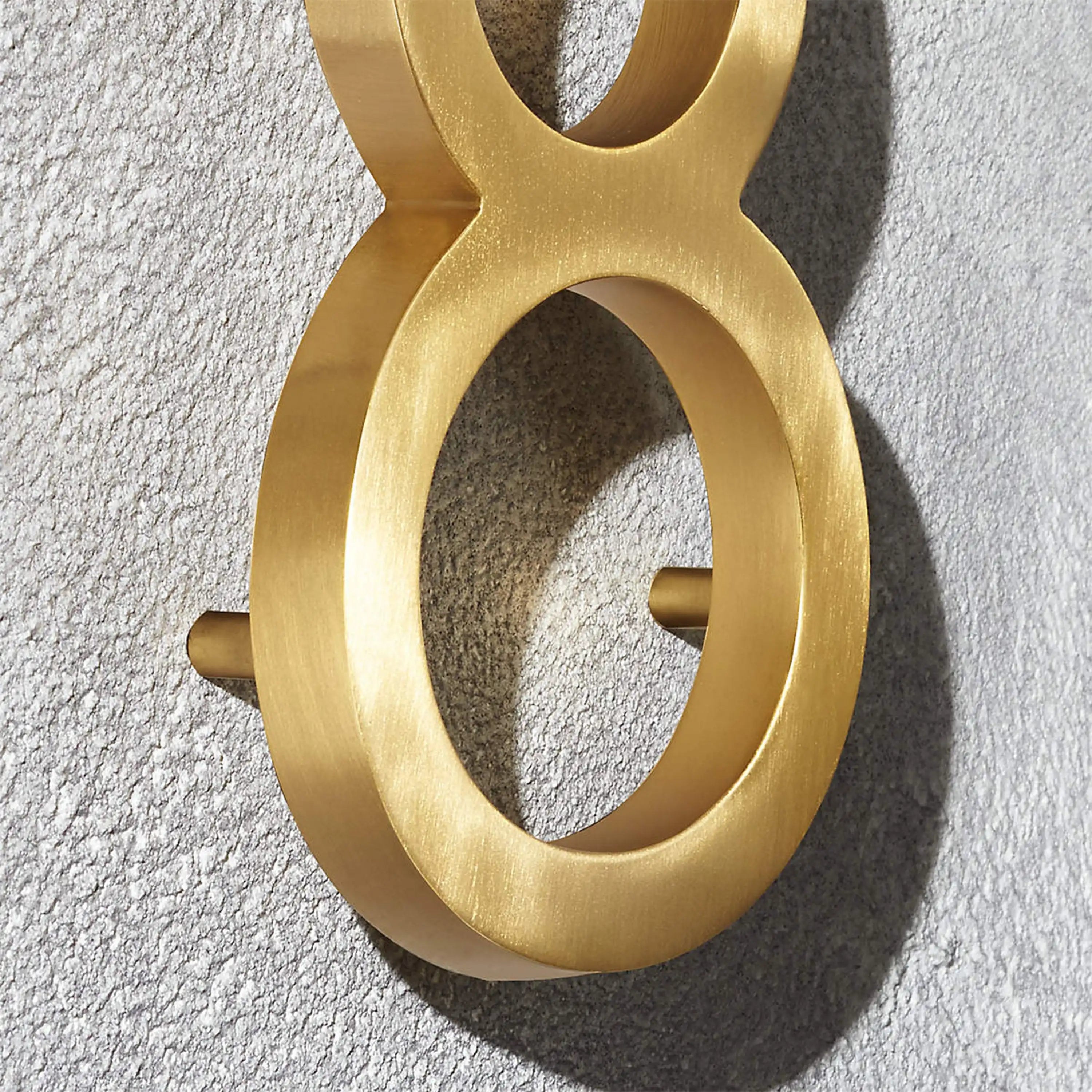 Engraved address sign brass