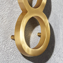 Engraved address sign brass