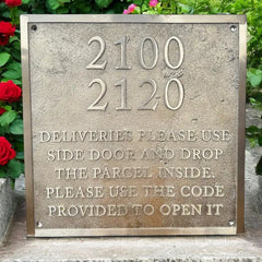 Polished brass engraved sign | Custom text brass wall plaque | Personalized brass signage for home or office