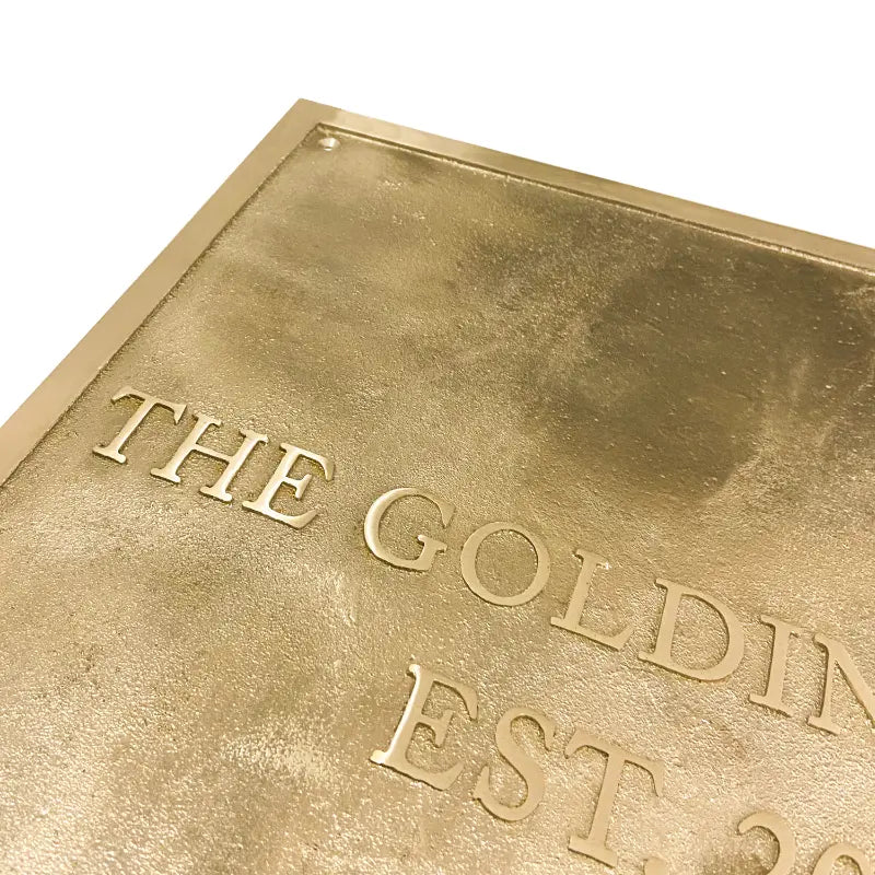 Solid brass plaque antique or polished finish