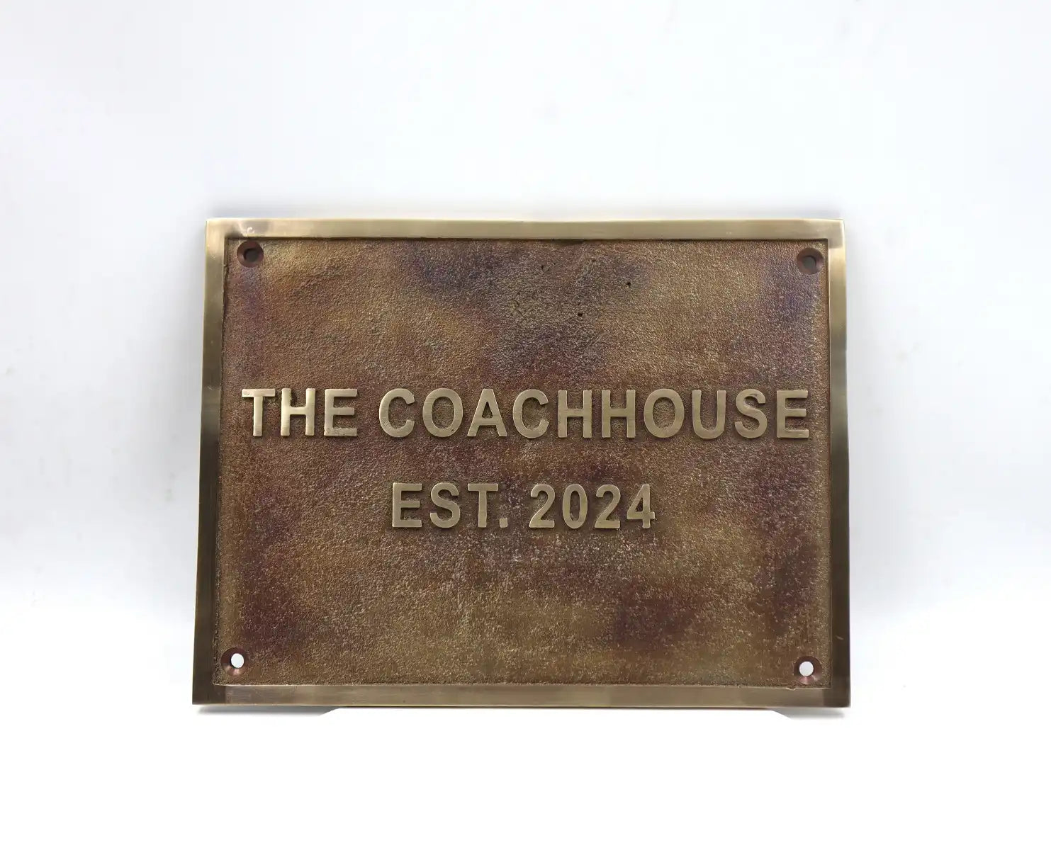 The Coachhouse Brass Plaque - Timeless Elegance for Your Home