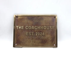 The Coachhouse Brass Plaque - Timeless Elegance for Your Home