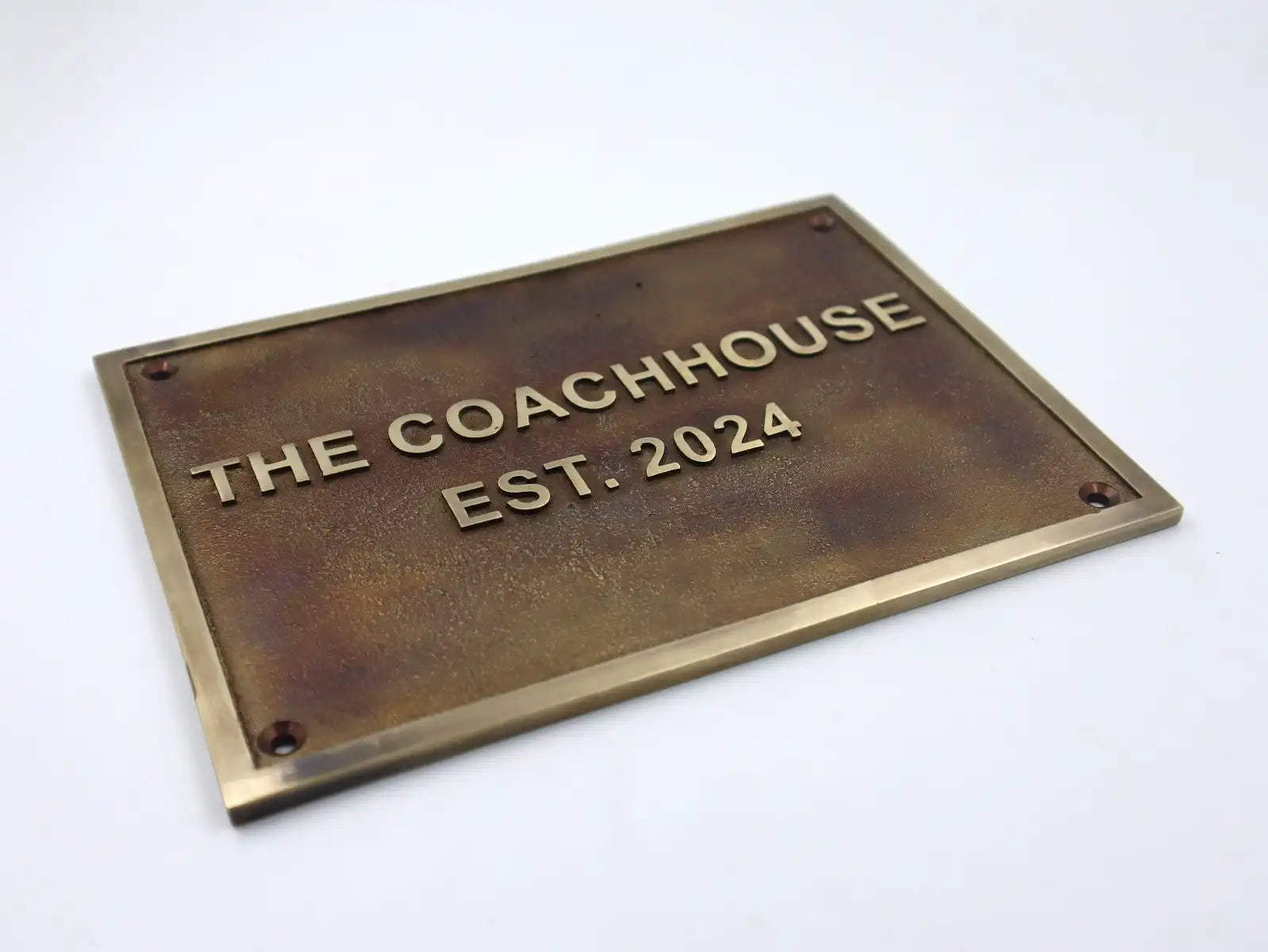 The Coachhouse Brass Plaque - Timeless Elegance for Your Home