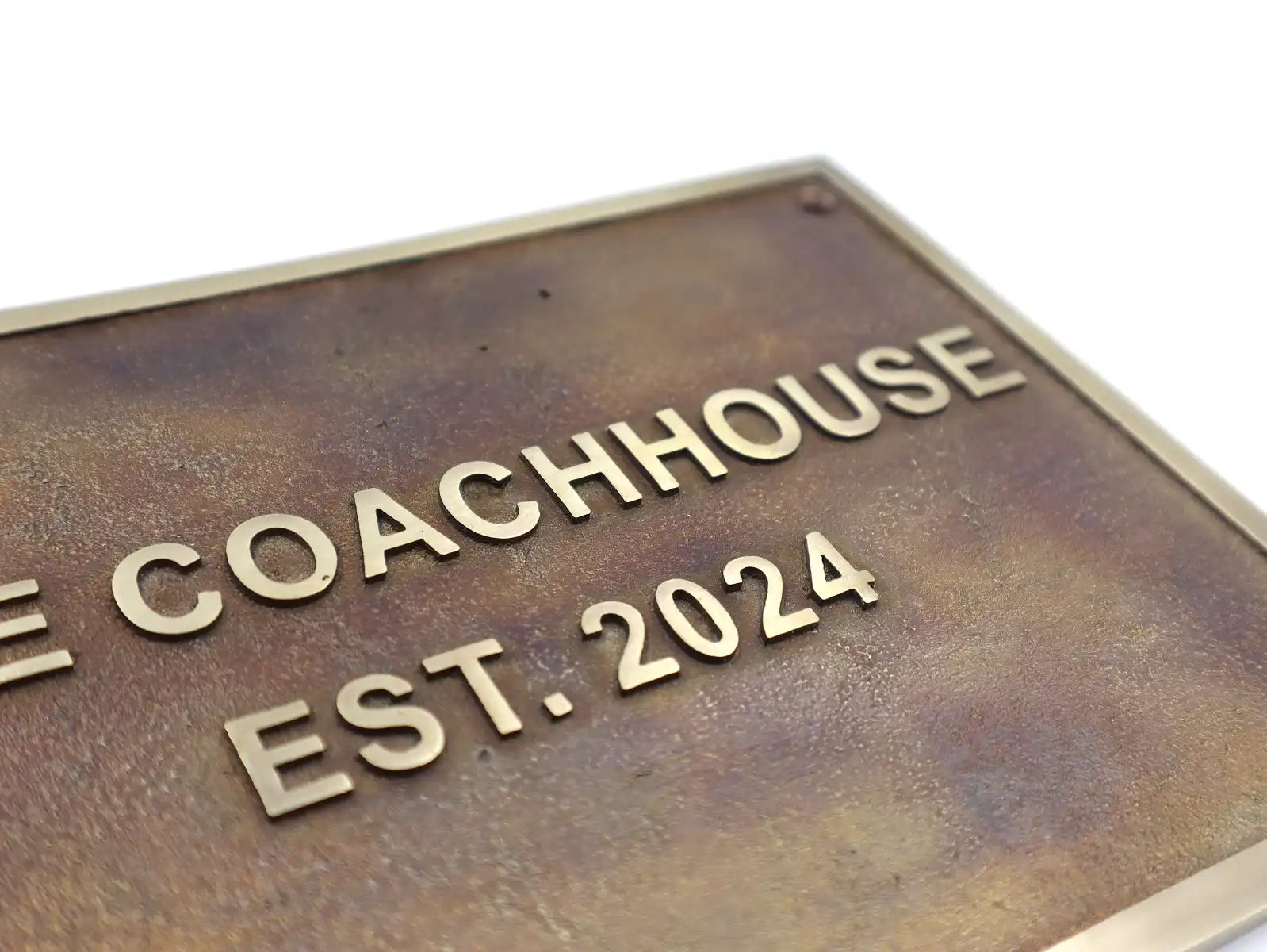 The Coachhouse Brass Plaque - Timeless Elegance for Your Home