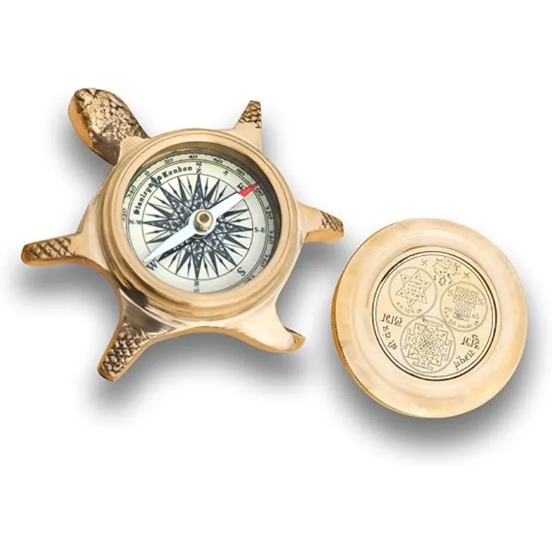 Turtle Brass Compass Yantra For Gift TBC96