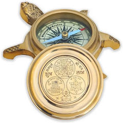 Turtle Brass Compass Yantra For Gift TBC96