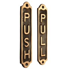 Ensemble de plaques push-pull en laiton 22x5 cm