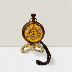 Reloj de bolsillo de latón con cadena y grabado personalizado BPCW07