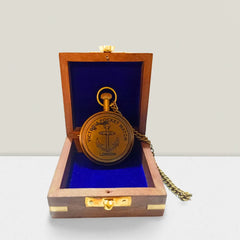 Brass Pocket Chain Watch with Custom Engraving BPCW08