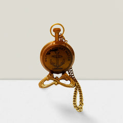Reloj de bolsillo de latón con cadena y grabado personalizado BPCW08