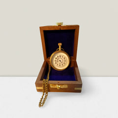 Reloj de bolsillo de latón con cadena y grabado personalizado BPCW09