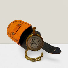 Reloj de bolsillo de latón con cadena y grabado personalizado BPCW09