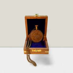 Reloj de bolsillo de latón con cadena y grabado personalizado BPCW14