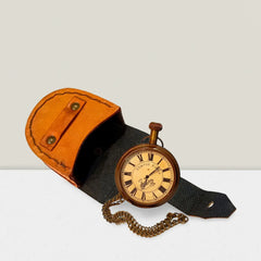 Reloj de bolsillo de latón con cadena y grabado personalizado BPCW14