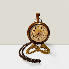 Reloj de bolsillo de latón con cadena y grabado personalizado BPCW15