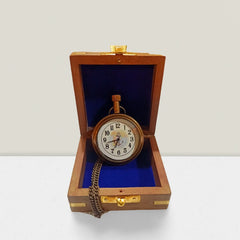 Reloj de bolsillo de latón con cadena y grabado personalizado BPCW15
