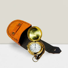 Reloj de bolsillo de latón con cadena y grabado personalizado BPCW20