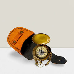 Reloj de bolsillo de latón con cadena y grabado personalizado BPCW22